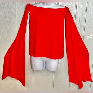 Milly Bold Orange Off-Shoulder Tank Top - FINAL PRICE